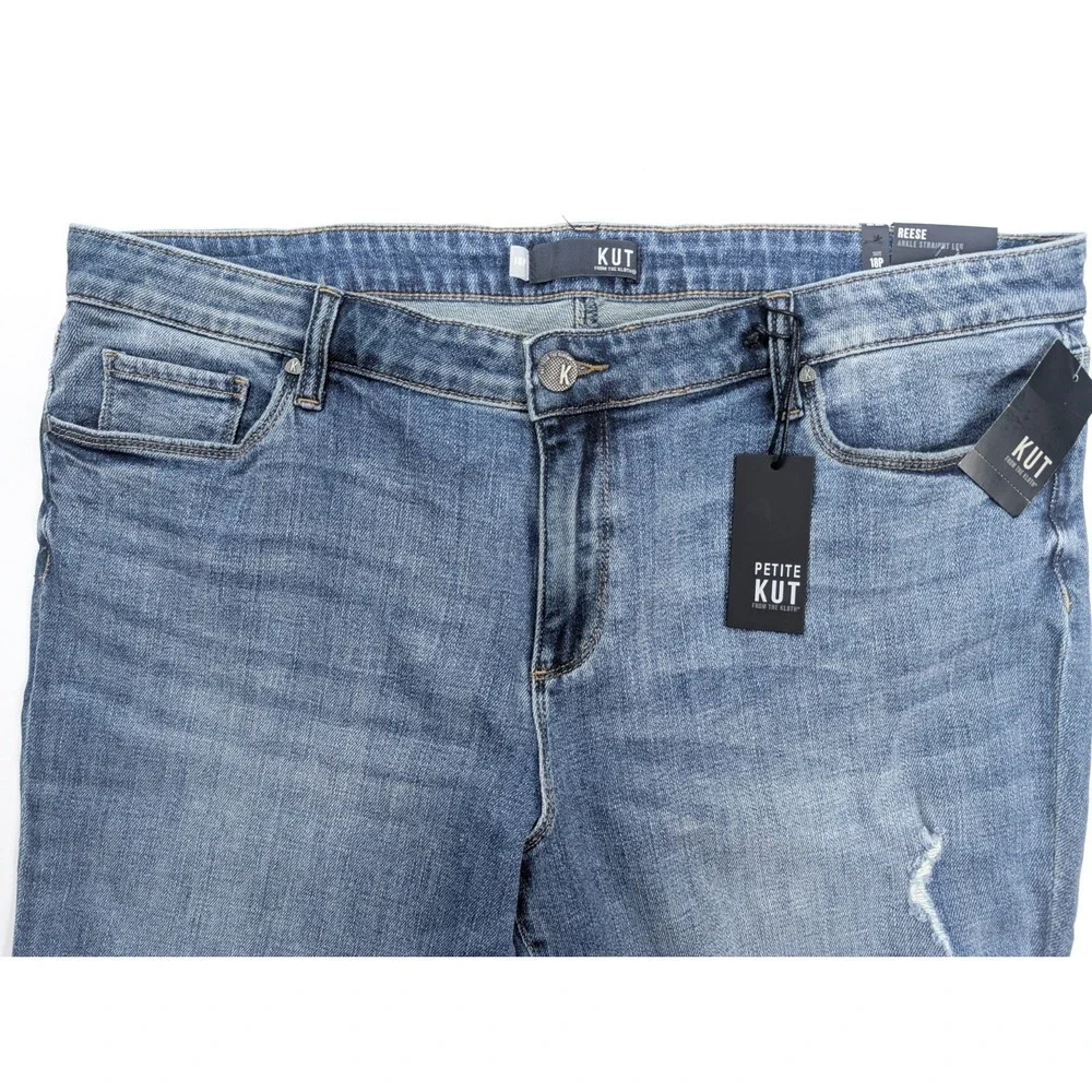 KUT from the Kloth Reese Ankle Straight Leg Denim Jeans‎ Women's 18P / 40x27 NWT - Picture 3 of 8